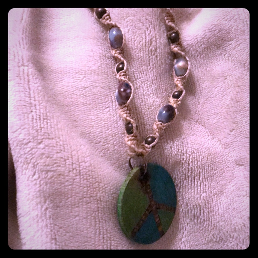 Peace sign necklace